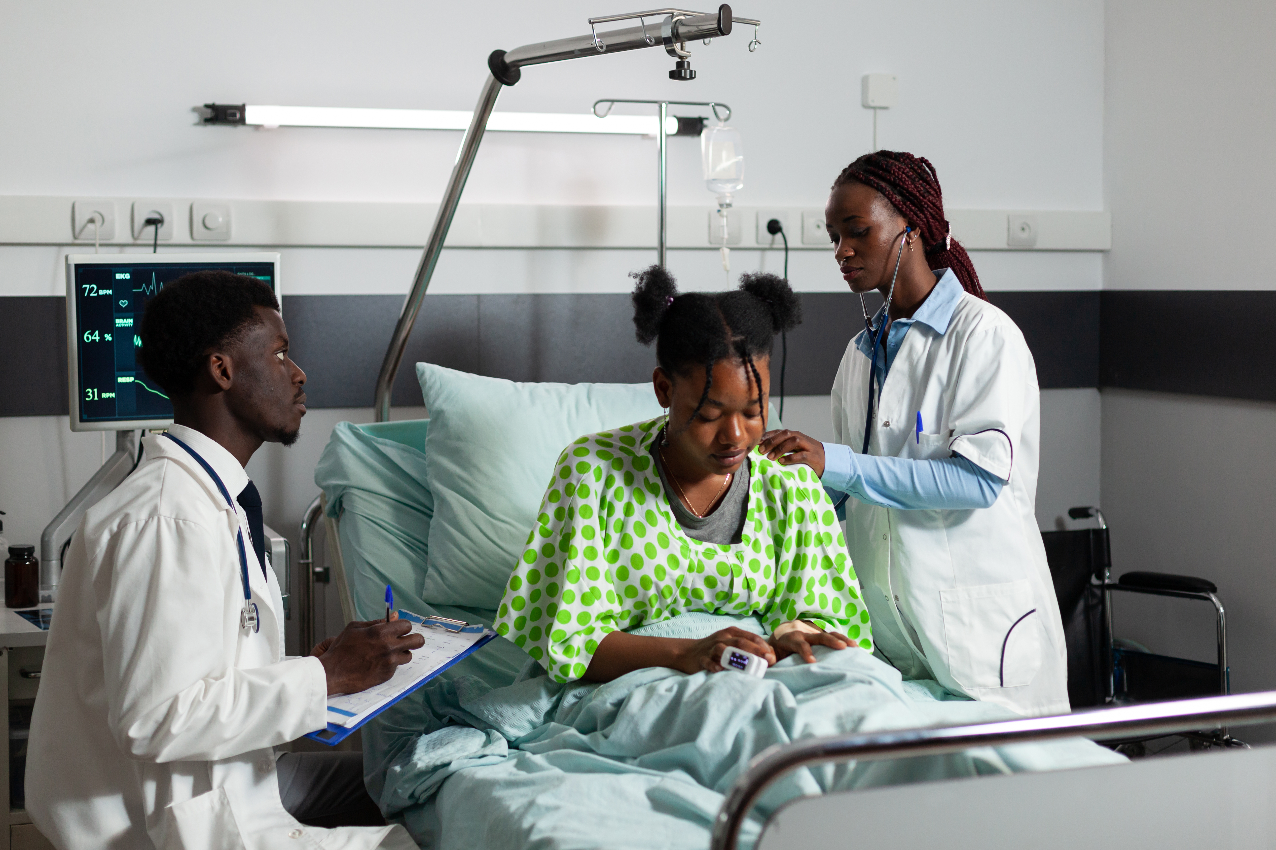 Clinicians caring for a patient