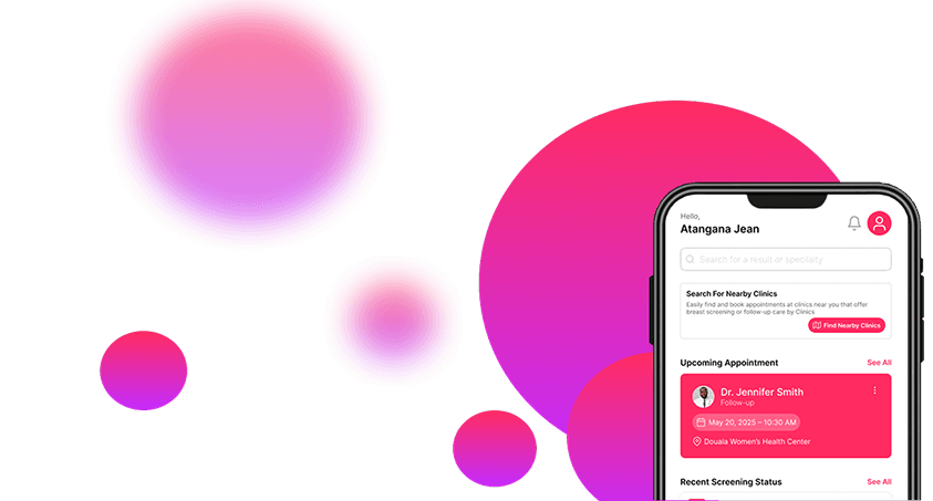 IntelliBra Pink Alert app on a phone